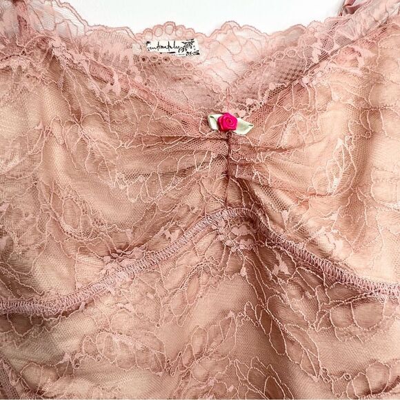 NWOT Free People Lacey Essential Cami Dusty Rose Medium - Picture 4 of 14